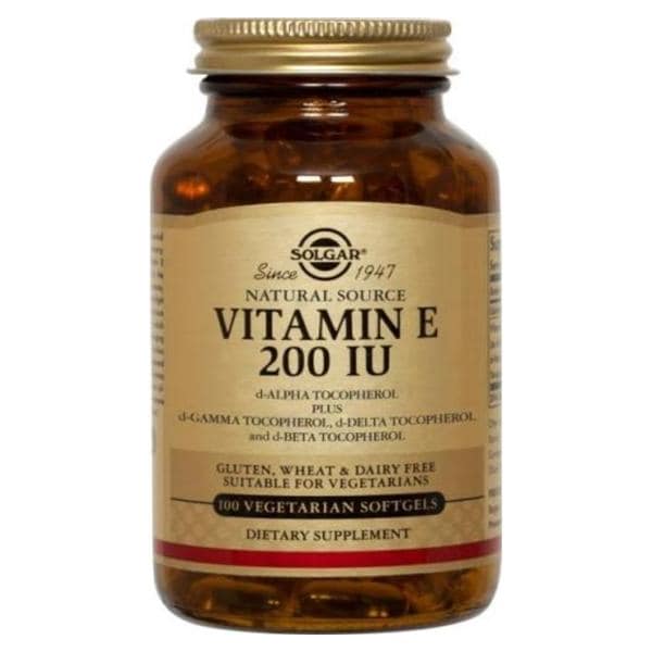 Vitamin E Supplement Softgels Vegetarian 200IU 100/Bt