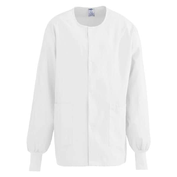 ComfortEase Warm-Up Jacket Large White Unisex Ea