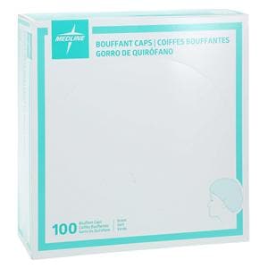 Boundary Bouffant Cap Green 100/Bx, 5 BX/CA