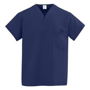 Scrub Shirt 1 Pocket Set-In Sleeves 3X Large Midnight Blue Unisex Ea