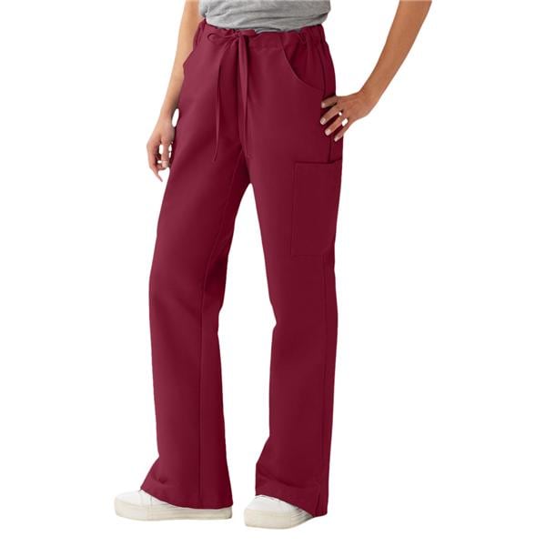 Scrub Pant 4 Pockets X-Small Wine Unisex Ea