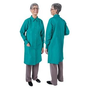 DenLine Protection Plus Lab Coat 3 Pkts Lng Tprd Slves 39" 3XL Grn Womens Ea