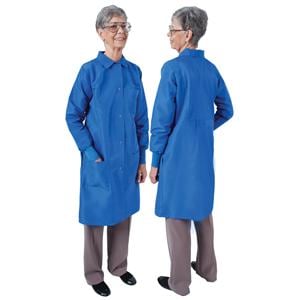 DenLine Protection Plus Collared Coat 3 Pkts Lng Tprd Slves 39" XS Ryl Womens Ea