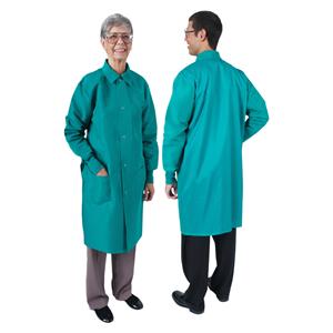 DenLine Protection Plus Long Coat 3 Pkts Long Tapered Sleeves 41 in Small Grn Ea