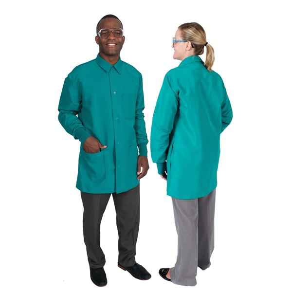 DenLine Protection Plus Mid-Length Jacket Lng Tprd Slvs 34 in Small Grn Ea