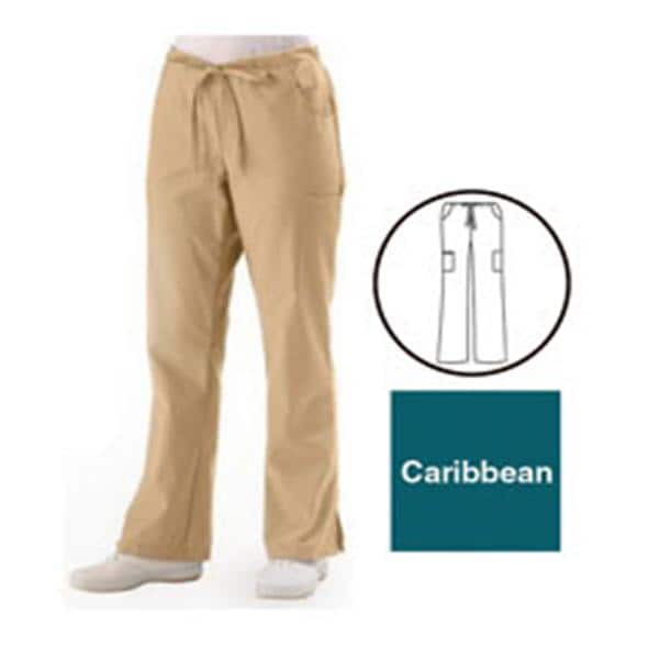 ComfortEase Scrub Pant 5 Pockets Medium Caribbean Blue Unisex Ea