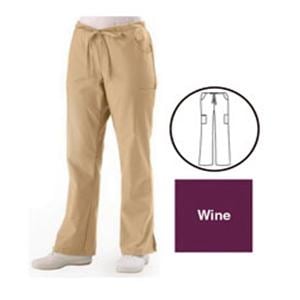 Scrub Pant 5 Pockets Large Wine Unisex Ea