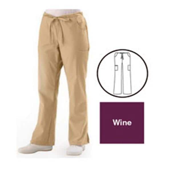 Scrub Pant 5 Pockets Medium Wine Unisex Ea