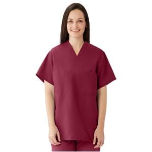 Scrub Shirt 1 Pocket Set-In Sleeves Medium Wine Unisex Ea