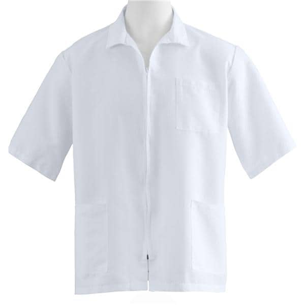 Smock 3 Pockets Short Sleeves Large White Unisex Ea