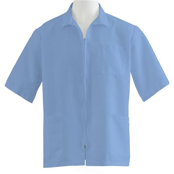 Smock 80% Plystr / 20% Cot 3 Pockets Short Sleeves 2X Large Light Blue Unisex Ea