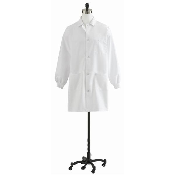 Lab Coat 2 Pockets Long Sleeves 39 in Small White Unisex Ea