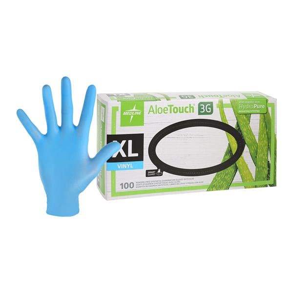 AloeTouch 3G Vinyl Exam Gloves X-Large Green Non-Sterile