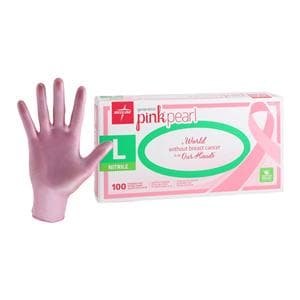 Pink Pearl Nitrile Exam Gloves Large Pink Non-Sterile, 10 BX/CA