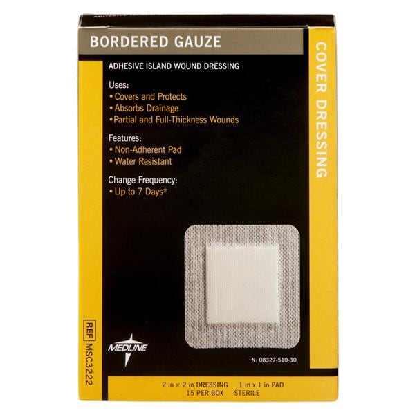 Cotton Dressing 2x2" Sterile Small Absorbent Not Made With Natural Rubber Latex, 10 BX/CA