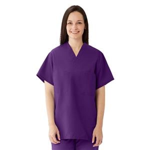 Scrub Shirt 1 Pocket Set-In Sleeves Medium Purple Unisex Ea