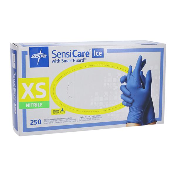 SensiCare Ice Nitrile Exam Gloves X-Small Violet Blue Non-Sterile