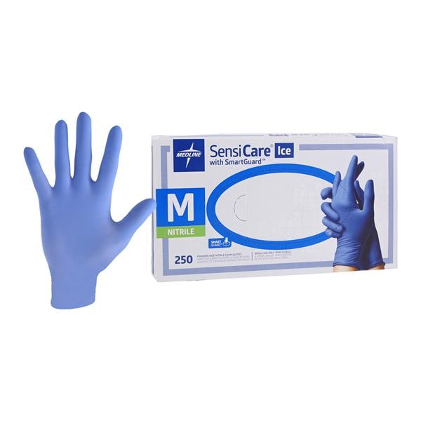 SensiCare Ice Nitrile Exam Gloves Medium Violet Blue Non-Sterile