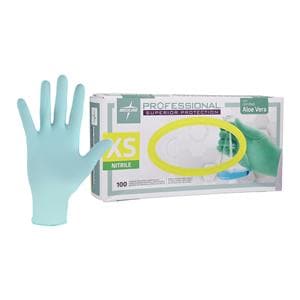 Professional Nitrile Exam Gloves X-Small Green Non-Sterile
