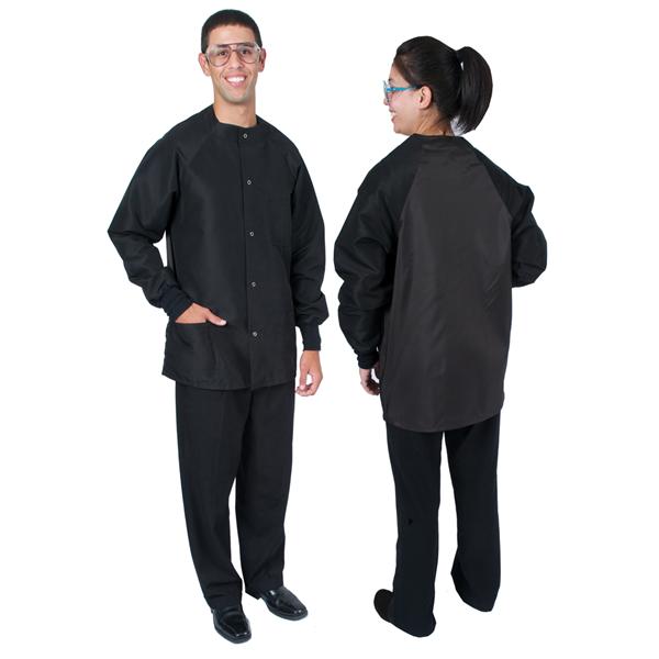 Protection Plus II Jacket 3 Pockets 31.5 in Large Black Unisex Ea