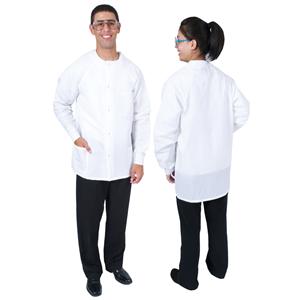 DenLine Protection Plus II Short Jacket 3 Pockets 31.5 in 3X Large Wht Unisex Ea