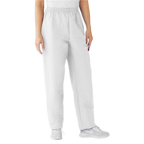 Scrub Pant 2 Pockets Large White Womens Ea