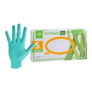 Aloetouch Ice Nitrile Exam Gloves Small Green Non-Sterile