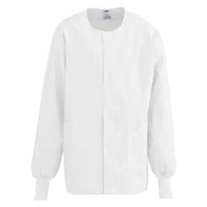 ComfortEase Warm-Up Jacket Long Sleeves / Knit Cuff X-Large White Unisex Ea