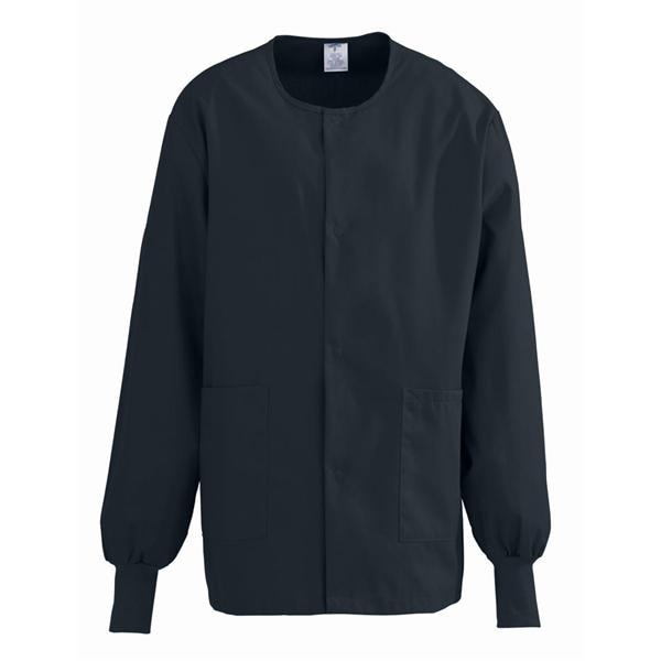 ComfortEase Warm-Up Jacket 2 Pkts Long Sleeves / Knit Cuff Small blck Unisex Ea