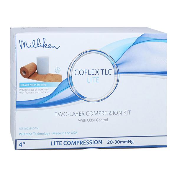 CoFlex TLC LITE 2-Layer Compression Bandage Elastic 4"x3.4yd Tan/White NS 8/Ca