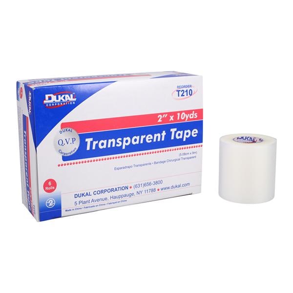 Surgical Tape Plastic 2"x10yd Transparent Non-Sterile 6/Bx