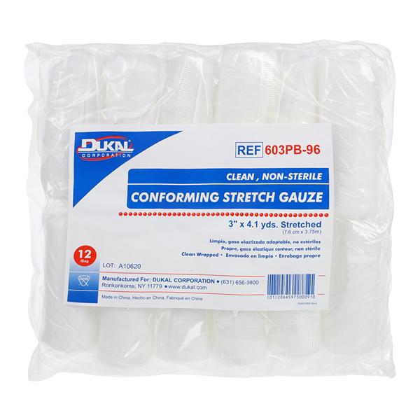 CleanWrap Conforming Bandage Gauze 3"x4.1yd Non-Sterile 96/Ca