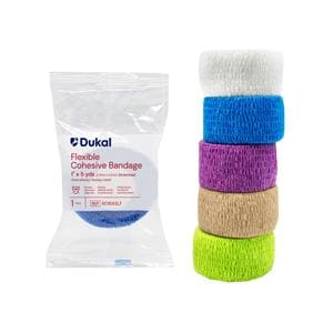 Cohesive Bandage Elastic 1"x5yd Assorted Non-Sterile 30/Bx