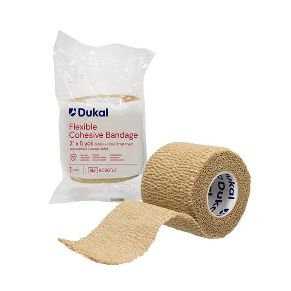 Cohesive Bandage Elastic 2"x5yd Tan Non-Sterile 36/Bx