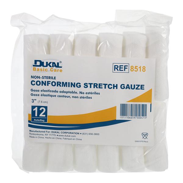 Conforming Bandage Gauze 3"x3.6yds Non-Sterile 96/Ca