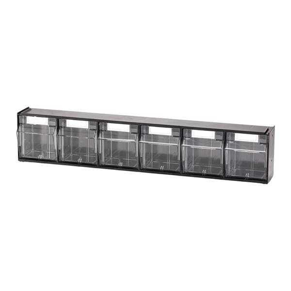 6-Bin Interlocking Tilt Storage System Black Ea