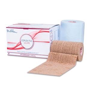 CoFlex LS Lite 2-Layer Compression Bandage Elastic/Foam 4"x4.4yd Tan/White 8/Ca