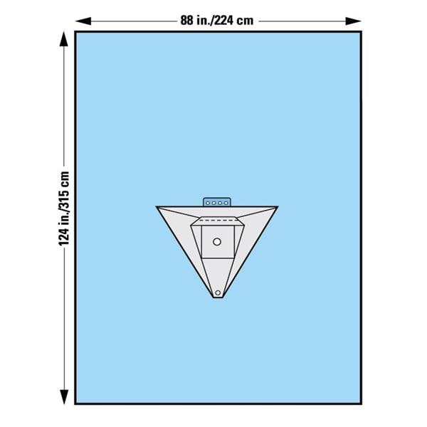 Centaur 9x124" Sterile Arthroscopy Drape 6cm Fenestrated