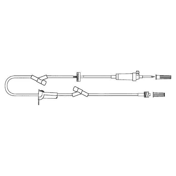 IV Extension Set 20 Drops/mL 105" 2 Y-Injection Sites Male Luer Lock Spk 50/Ca