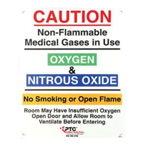 MGWS Medical Gas Warning 10x17" Warning Sign Ea