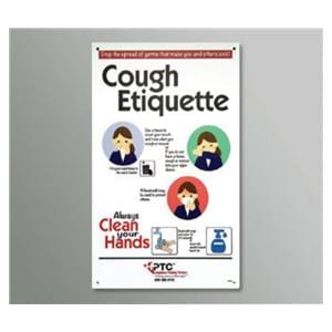 CEP Coughing Etiquette Educational Sign Ea