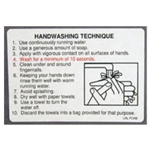 Label Handwashing2.625x4 5/Pk