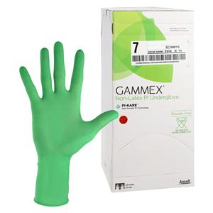 GAMMEX Non-Latex PI Underglove Polyisoprene Surgical Gloves 7 Standard Green, 4 BX/CA