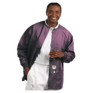 Warm-Up Jacket 2 Pockets Long Raglan Sleeves Large Plum Unisex Ea