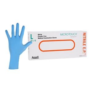 MICRO-TOUCH EP Nitrile Exam Gloves Large Extended Blue Non-Sterile, 10 BX/CA