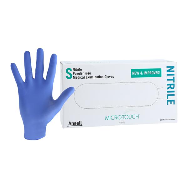 Micro-Touch Nitrile Nitrile Exam Gloves Small Blue Non-Sterile