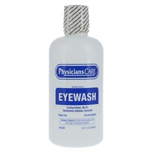 Eyewash Emergency Flush Solution 32oz Bottle Ea