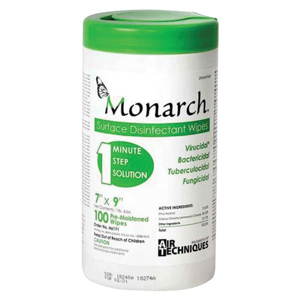 Monarch Disinfectant Wipes X-Large Canister 100/Cn