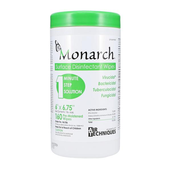 Monarch Disinfectant Wipes Large Canister 160/Cn, 12 CN/CA