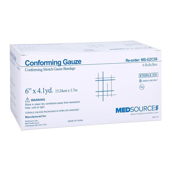 Conforming Bandage Gauze 6" Sterile 6/Bx